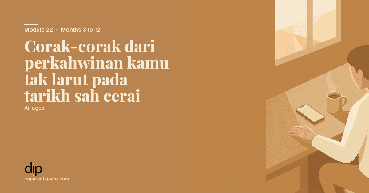 Corak-corak dari perkahwinan kamu tak larut pada tarikh sah cerai