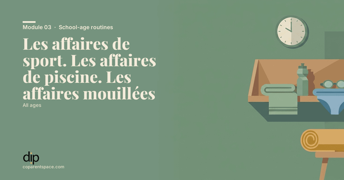 Les affaires de sport. Les affaires de piscine. Les affaires mouillées