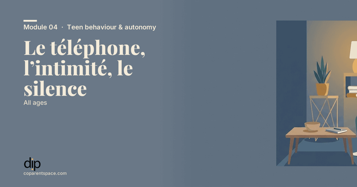 Le téléphone, l’intimité, le silence