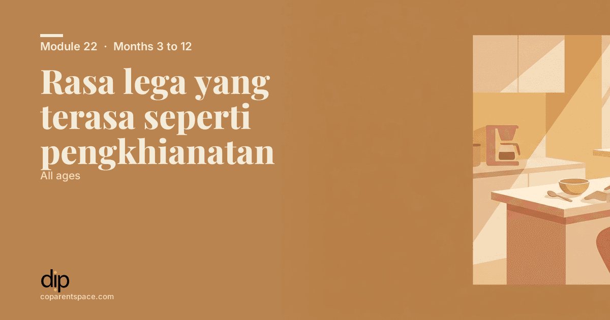 Rasa lega yang terasa seperti pengkhianatan