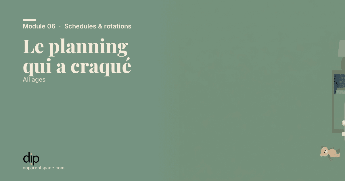 Le planning qui a craqué