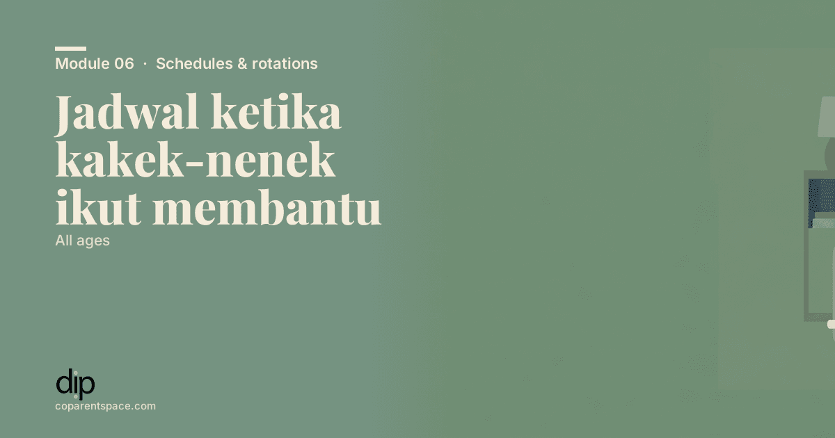 Jadwal ketika kakek-nenek ikut membantu