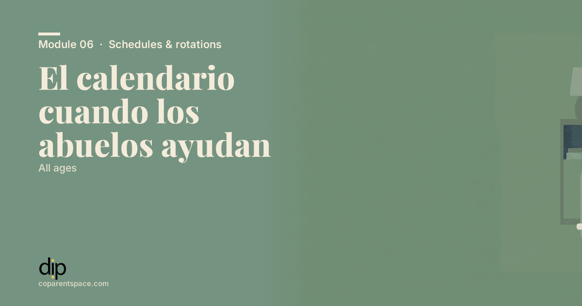 El calendario cuando los abuelos ayudan