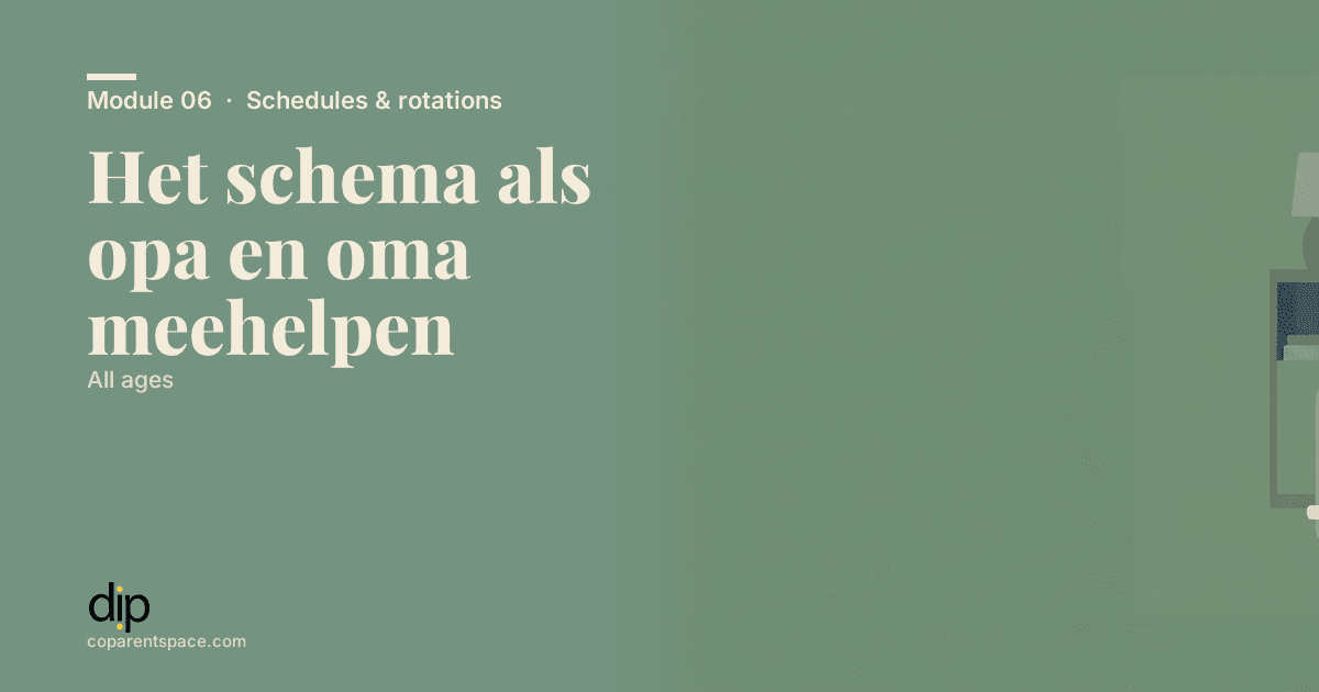 Het schema als opa en oma meehelpen