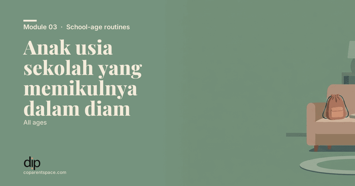 Anak usia sekolah yang memikulnya dalam diam
