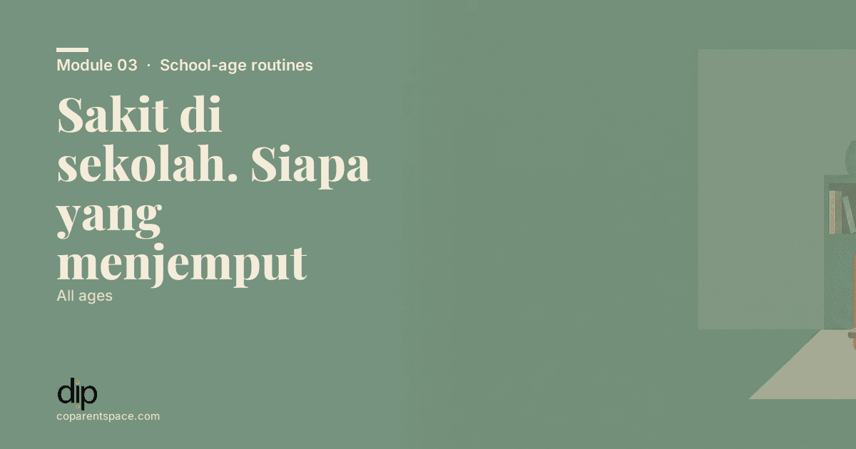 Sakit di sekolah. Siapa yang menjemput