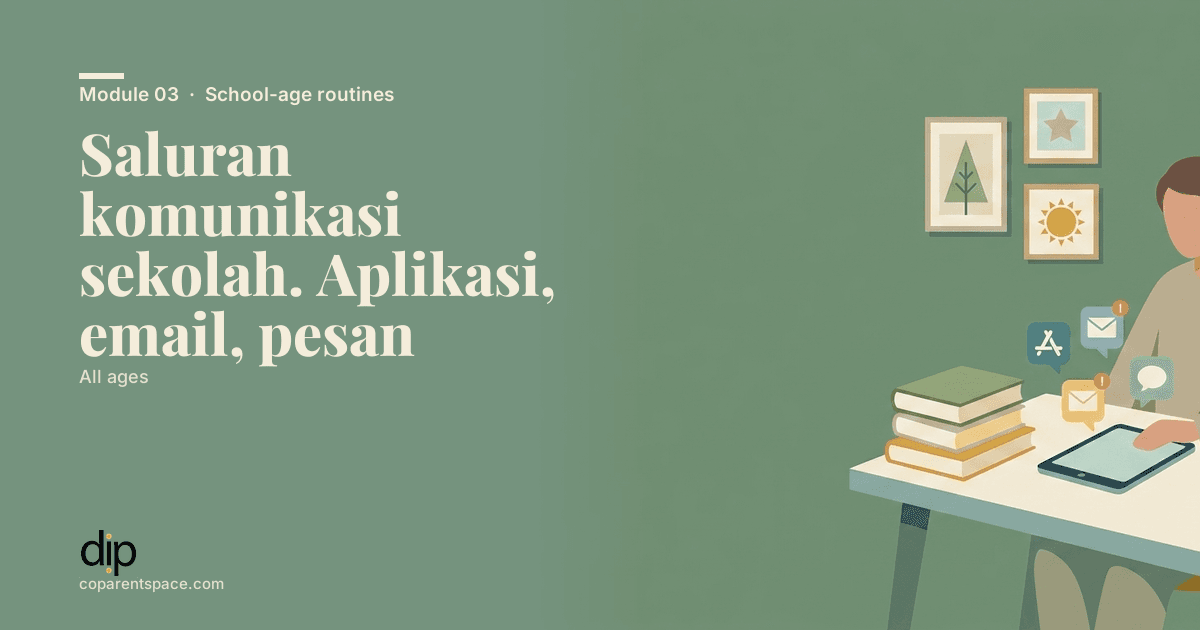 Saluran komunikasi sekolah. Aplikasi, email, pesan