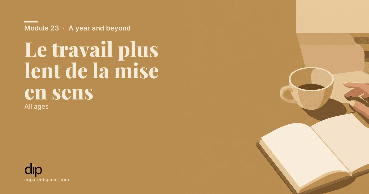 Le travail plus lent de la mise en sens