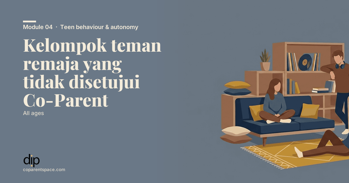 Kelompok teman remaja yang tidak disetujui Co-Parent