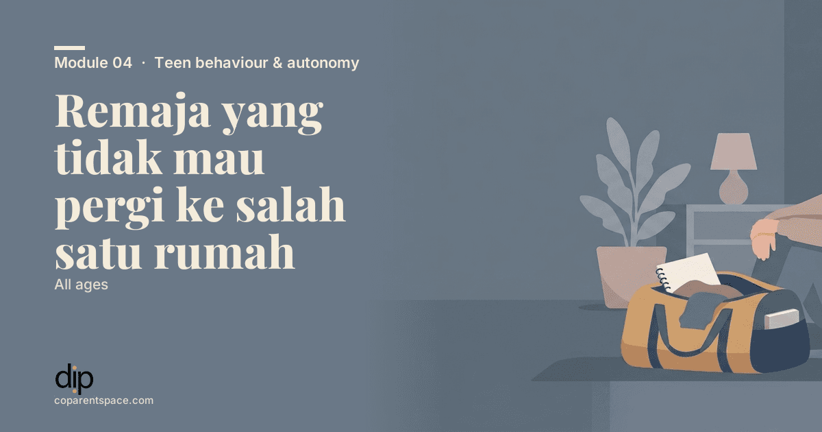 Remaja yang tidak mau pergi ke salah satu rumah