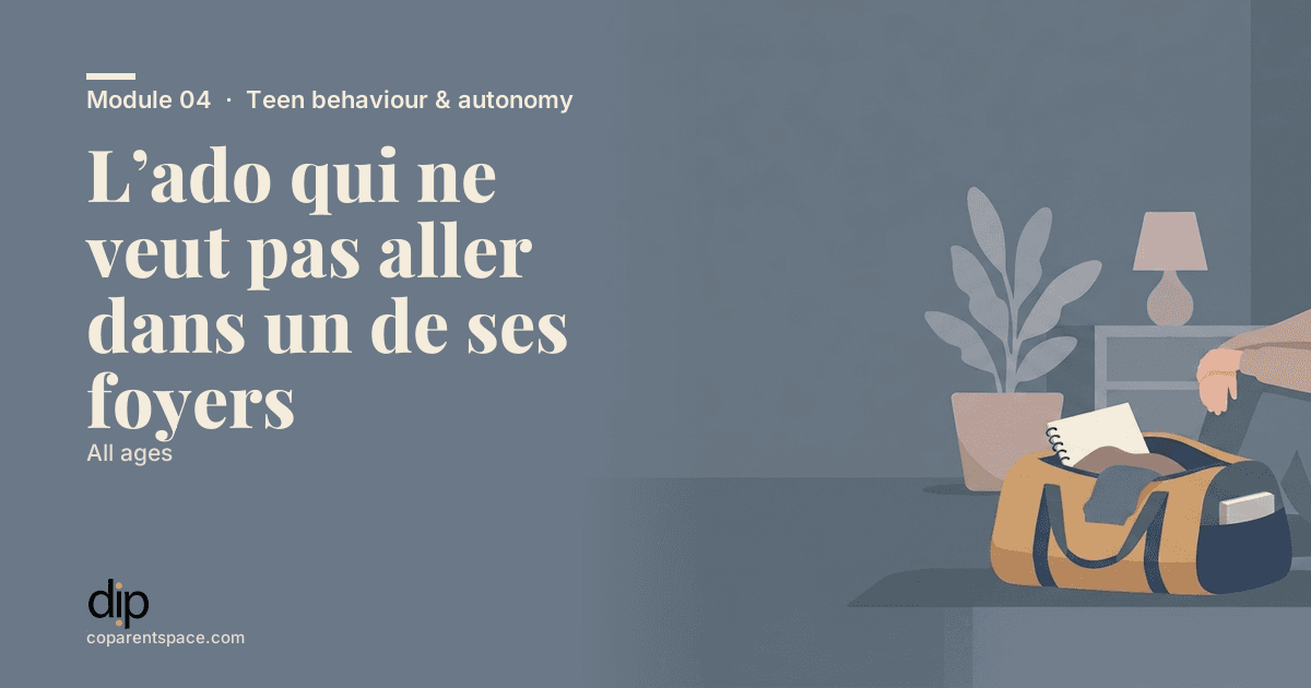 L’ado qui ne veut pas aller dans un de ses foyers