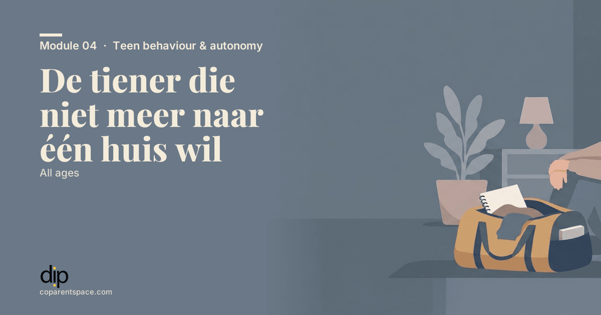 De tiener die niet meer naar één huis wil