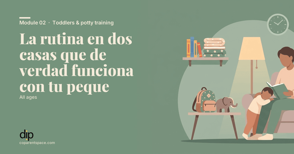 La rutina en dos casas que de verdad funciona con tu peque