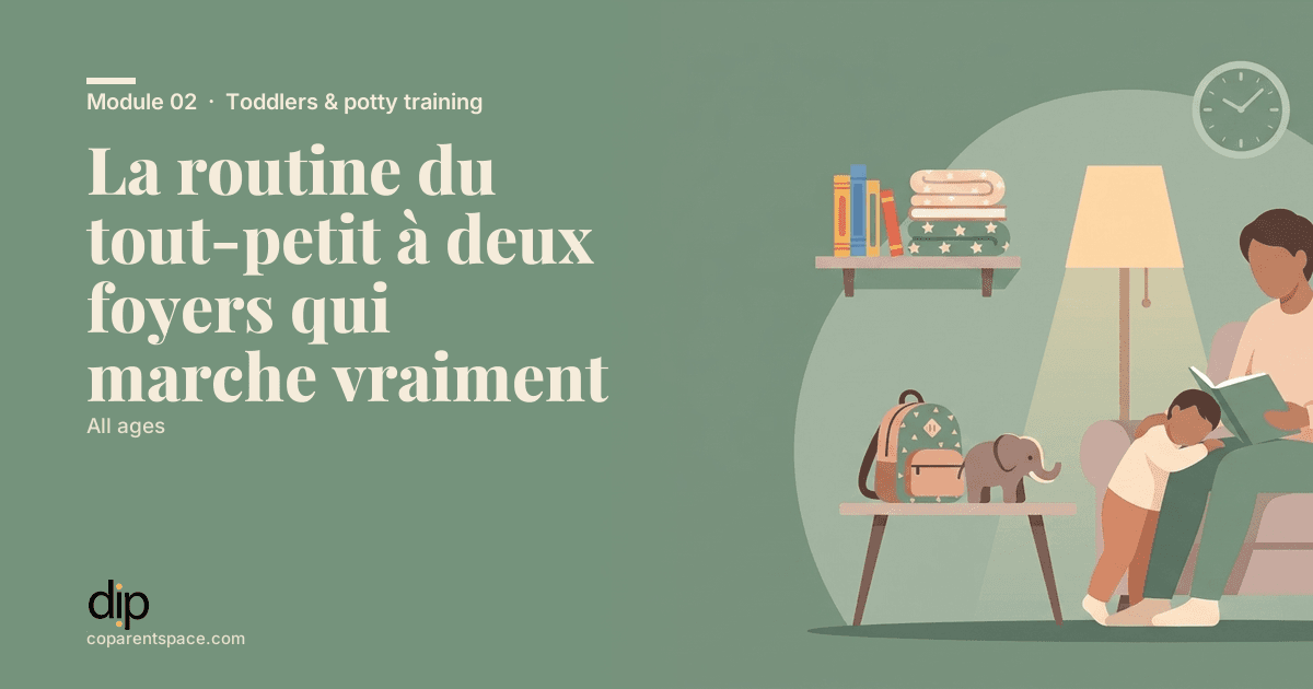 La routine du tout-petit à deux foyers qui marche vraiment