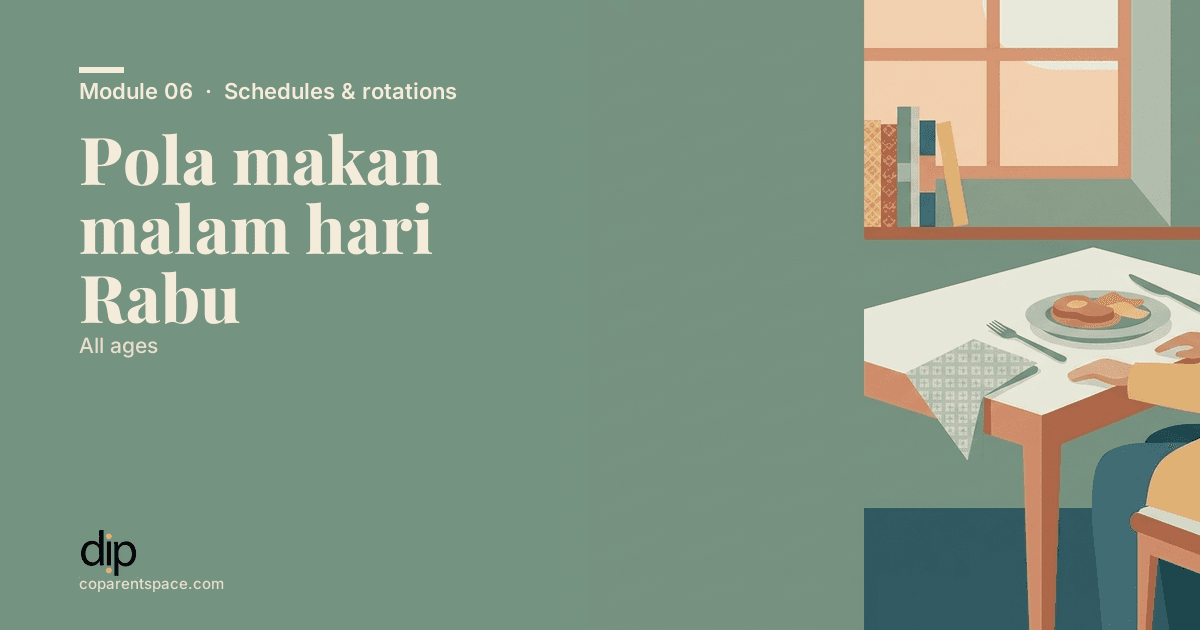 Pola makan malam hari Rabu