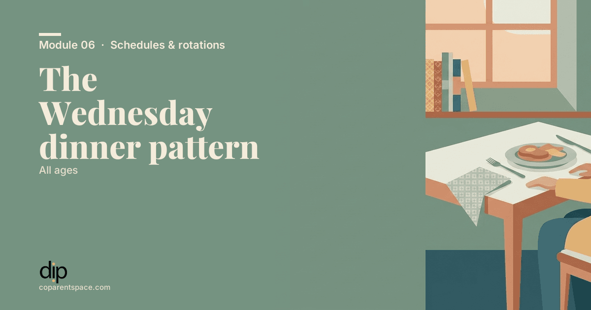 The Wednesday dinner pattern