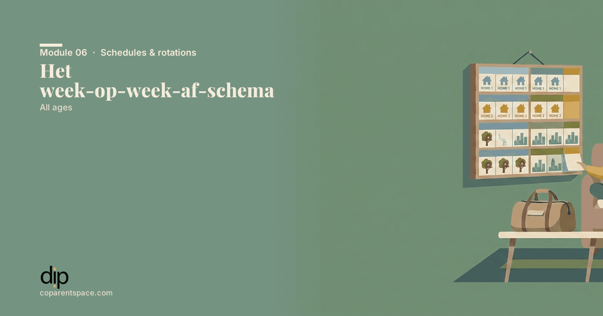 Het week-op-week-af-schema