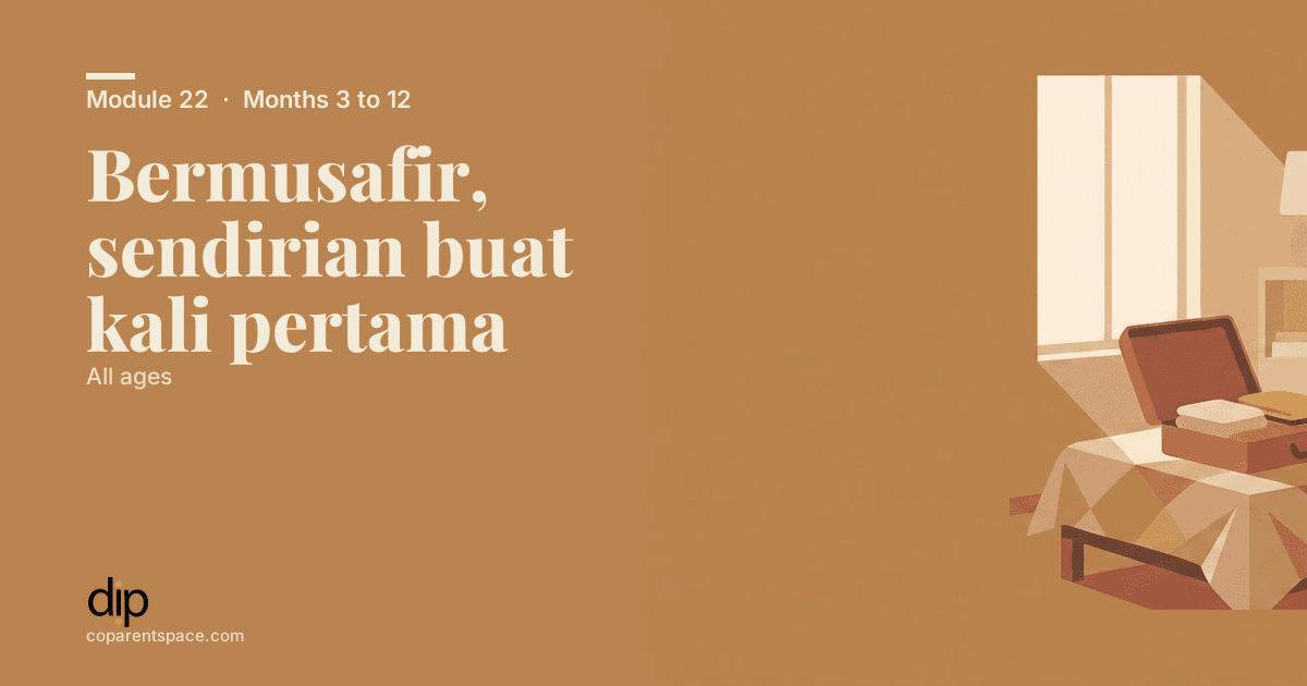 Bermusafir, sendirian buat kali pertama