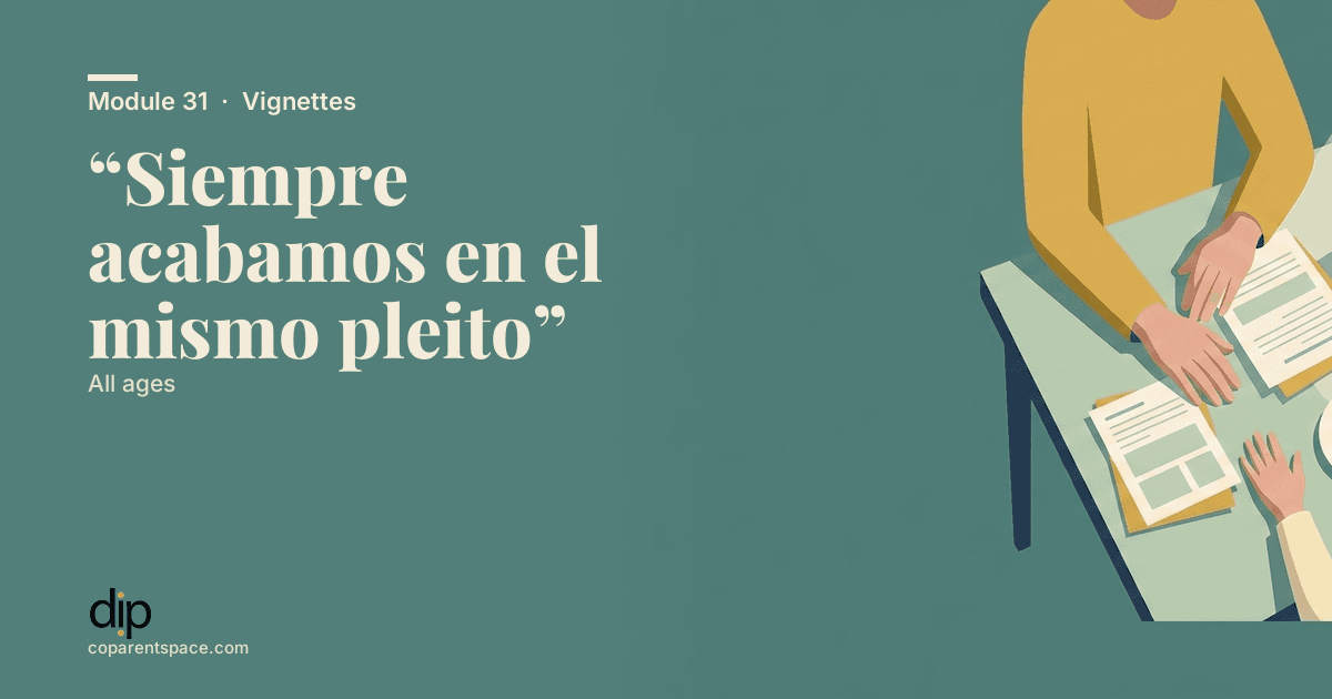 “Siempre acabamos en el mismo pleito”