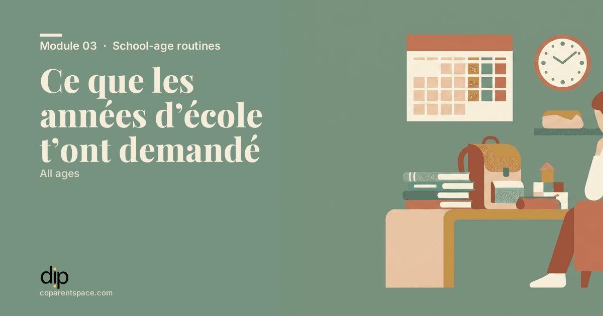 Ce que les années d’école t’ont demandé