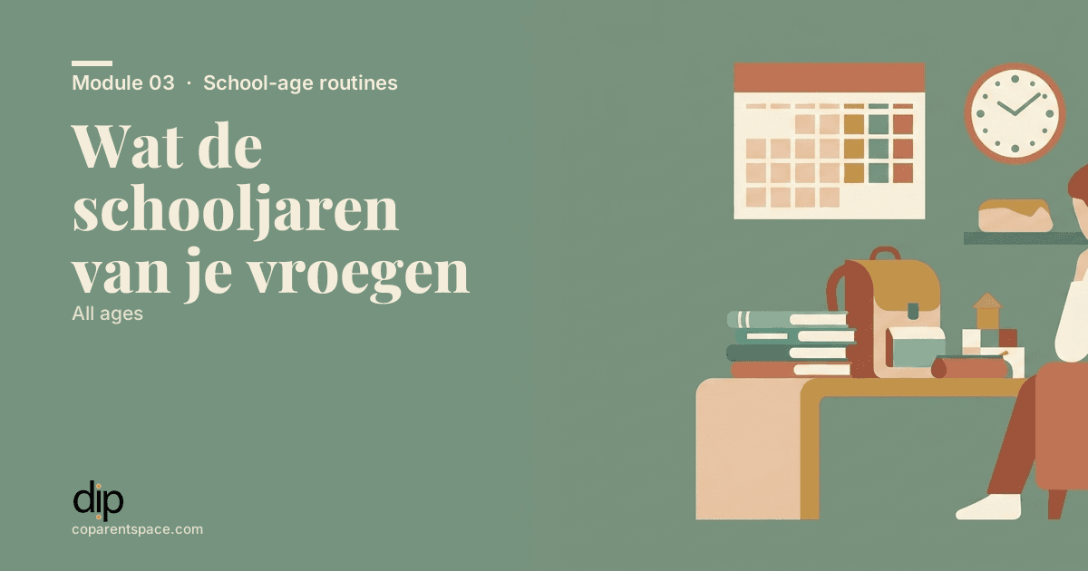 Wat de schooljaren van je vroegen