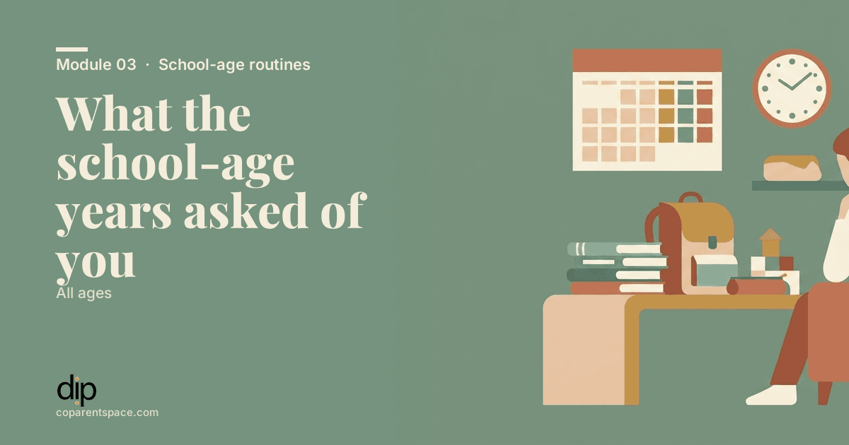 What the school-age years asked of you