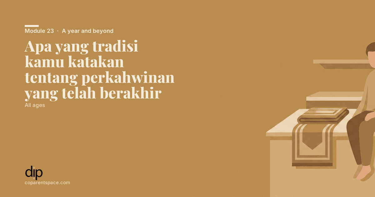 Apa yang tradisi kamu katakan tentang perkahwinan yang telah berakhir