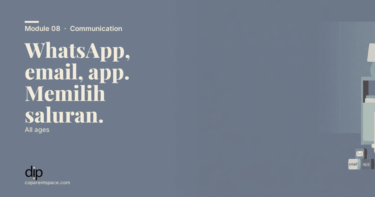 WhatsApp, email, app. Memilih saluran.