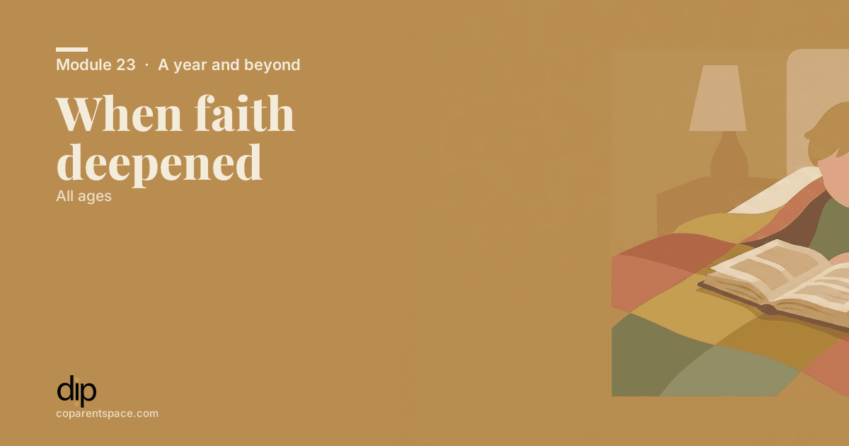 When faith deepened
