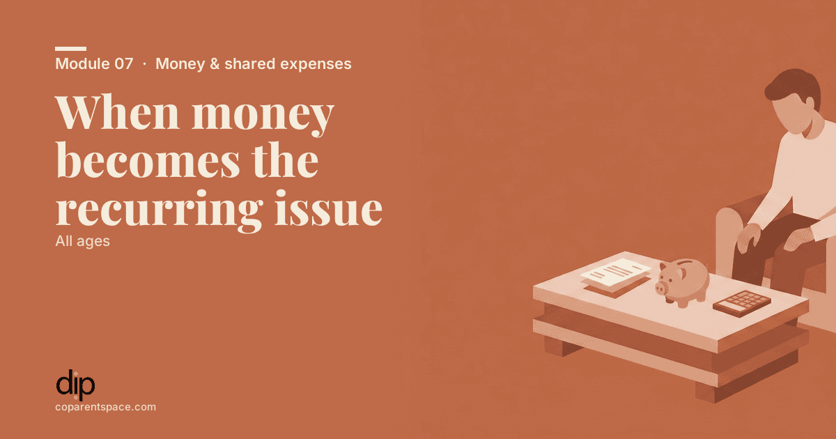 When money becomes the recurring issue