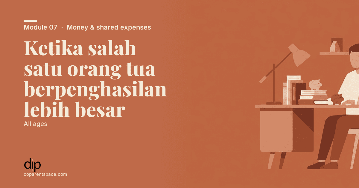 Ketika salah satu orang tua berpenghasilan lebih besar