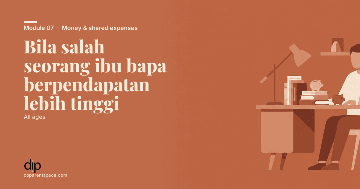Bila salah seorang ibu bapa berpendapatan lebih tinggi
