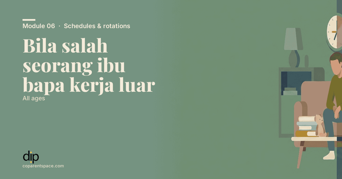 Bila salah seorang ibu bapa kerja luar