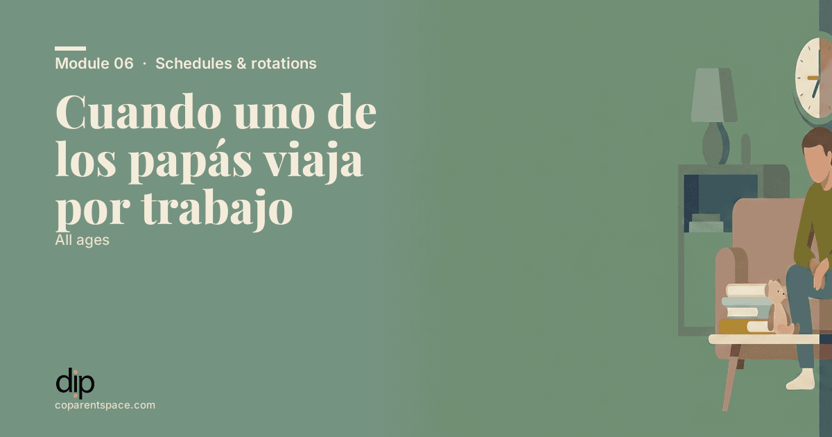 Cuando uno de los papás viaja por trabajo