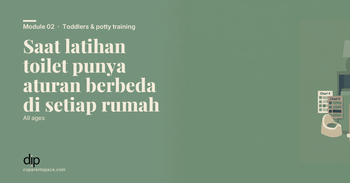 Saat latihan toilet punya aturan berbeda di setiap rumah
