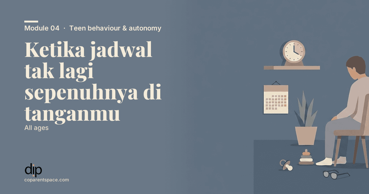Ketika jadwal tak lagi sepenuhnya di tanganmu
