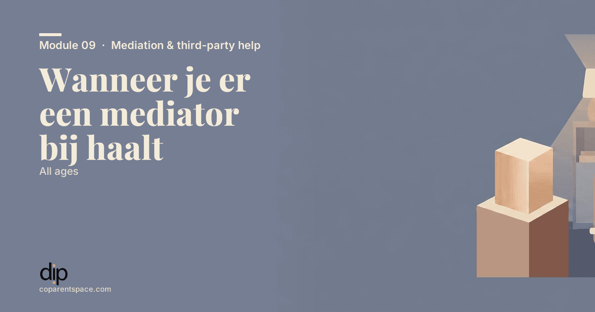 Wanneer je er een mediator bij haalt