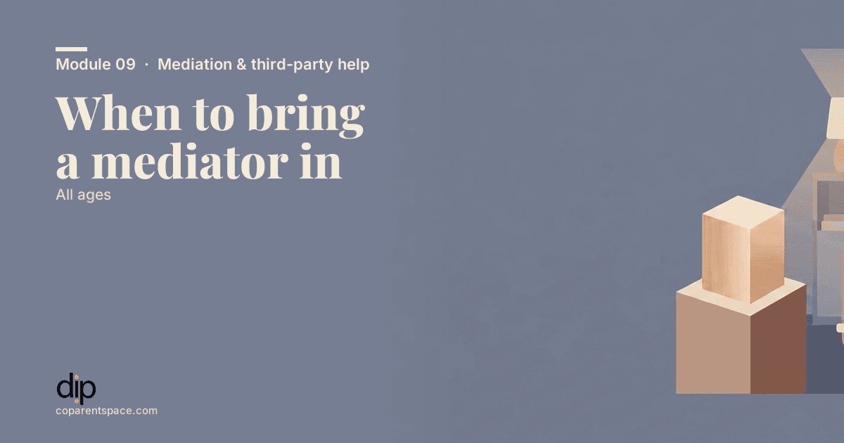 When to bring a mediator in