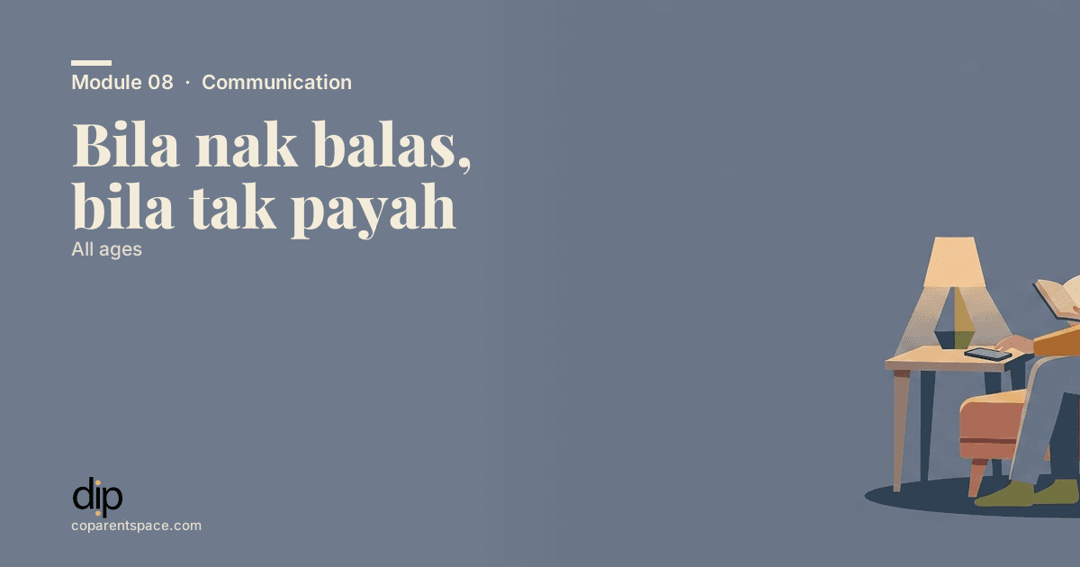 Bila nak balas, bila tak payah