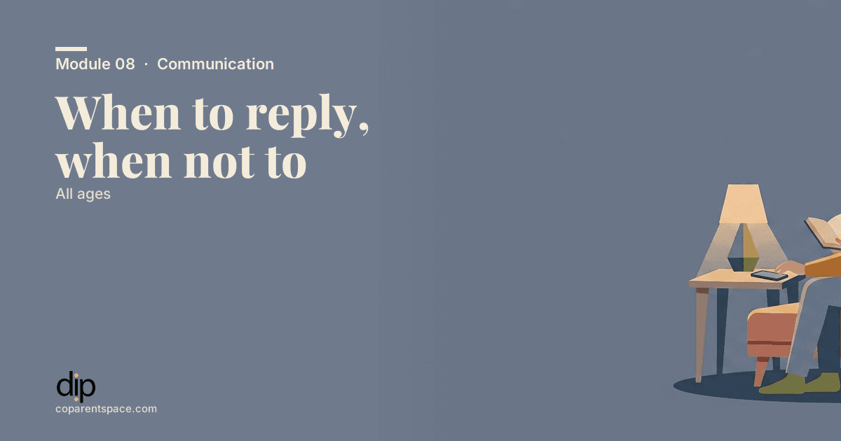 When to reply, when not to