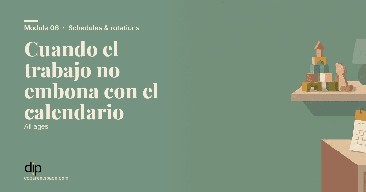 Cuando el trabajo no embona con el calendario