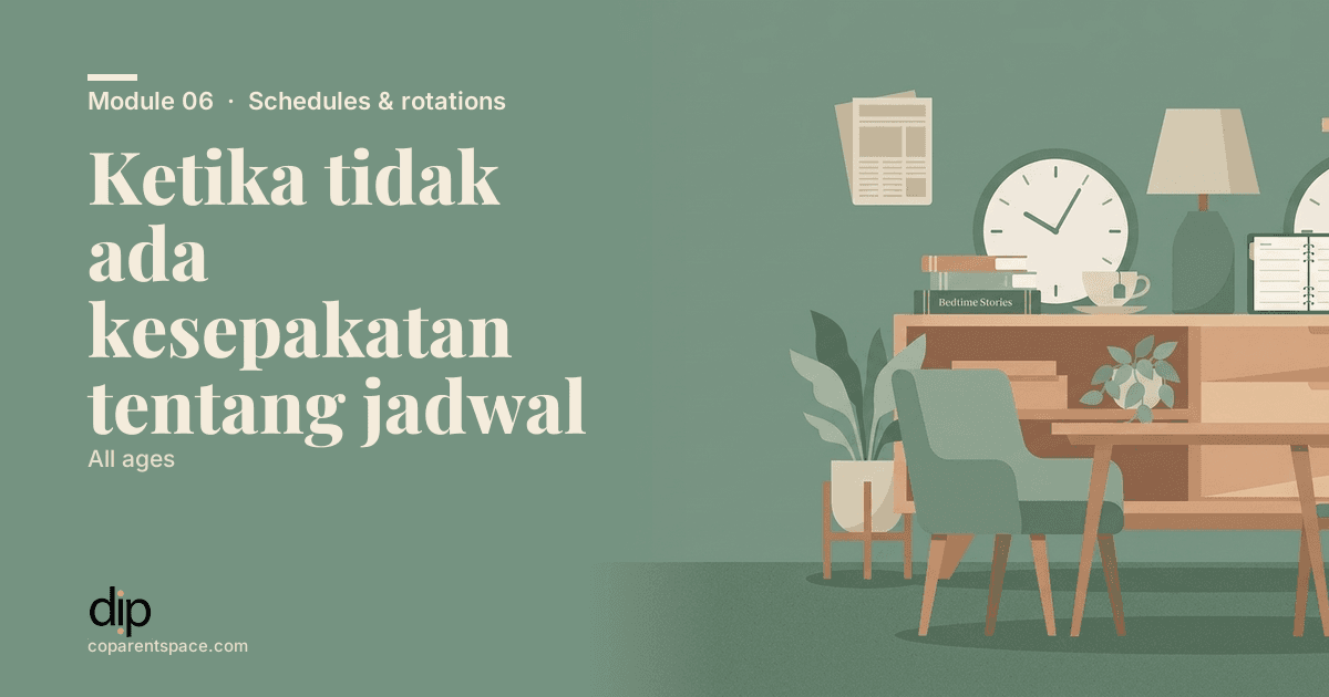 Ketika tidak ada kesepakatan tentang jadwal