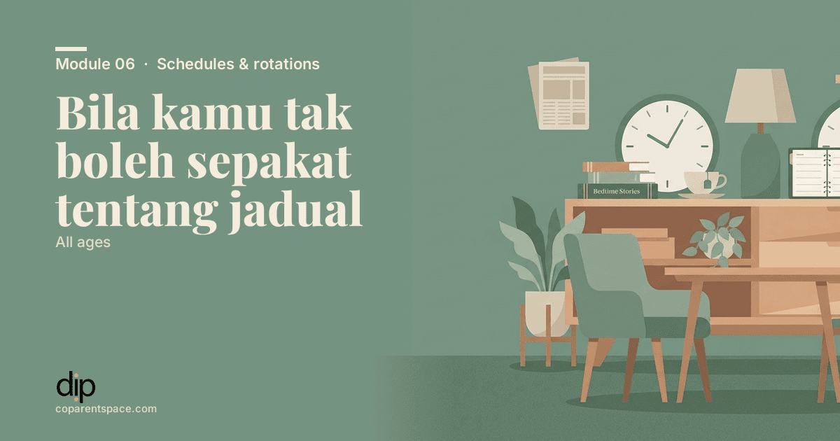 Bila kamu tak boleh sepakat tentang jadual