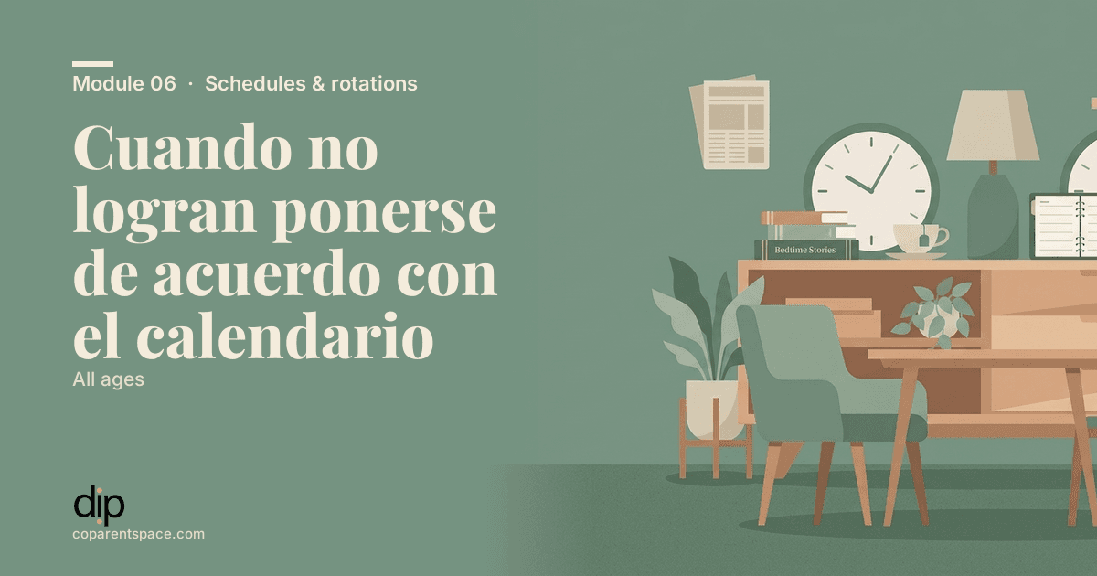 Cuando no logran ponerse de acuerdo con el calendario