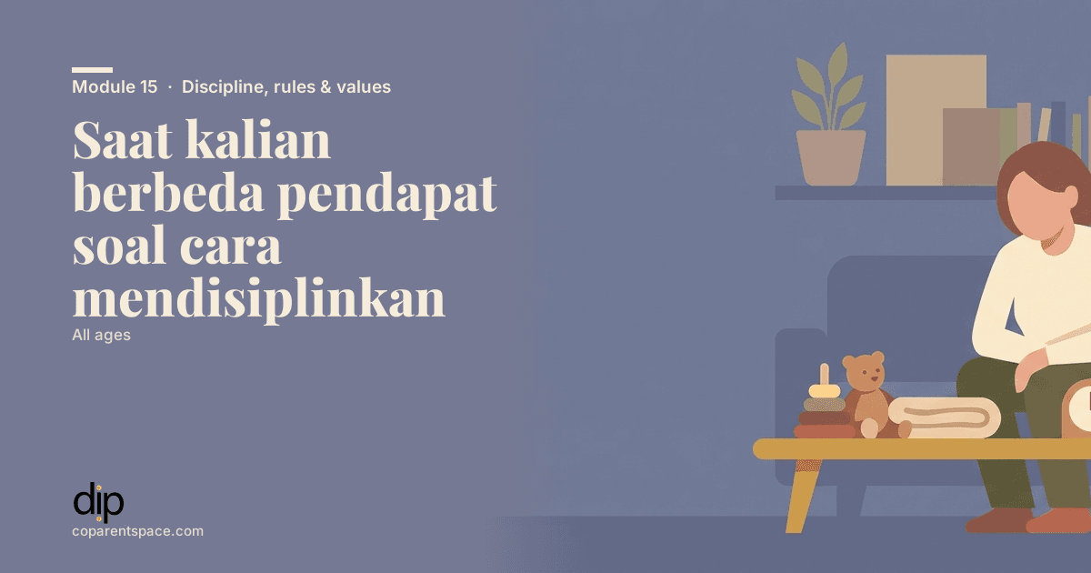 Saat kalian berbeda pendapat soal cara mendisiplinkan