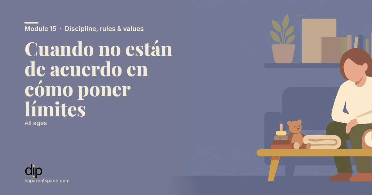 Cuando no están de acuerdo en cómo poner límites