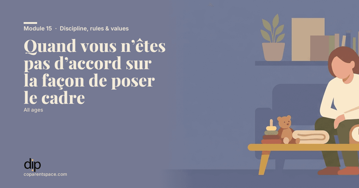 Quand vous n’êtes pas d’accord sur la façon de poser le cadre