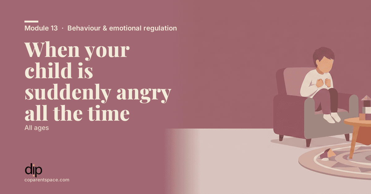 When your child is suddenly angry all the time