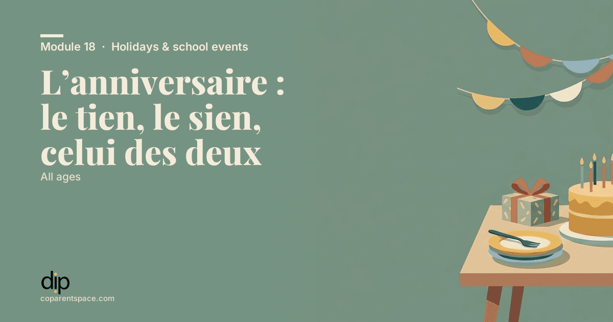 L’anniversaire : le tien, le sien, celui des deux