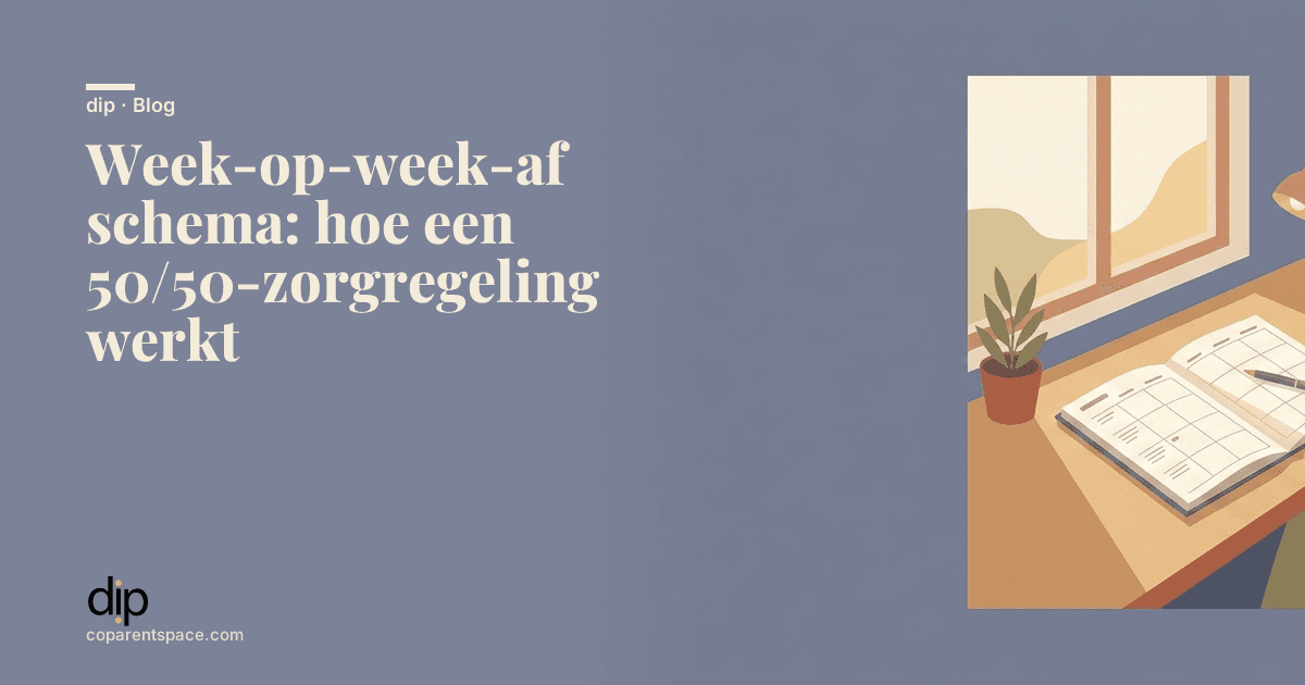 Week-op-week-af schema: hoe een 50/50-zorgregeling werkt